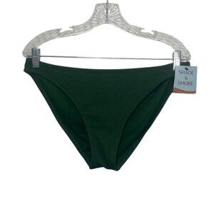 Shade & Shore Bikini Bottom Low Rise High Leg Large Green New Swimwear